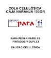 Cola celulósica caja naranja 100gr
