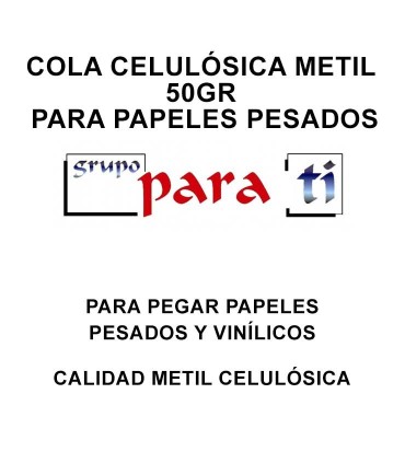 Cola celulósica Metil 50gr para papeles pesados Cola profesional - 1