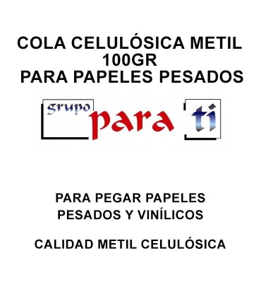 Cola celulósica Metil 100gr para papeles pesados Cola profesional - 1