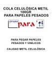 Cola celulósica Metil 100gr para papeles pesados