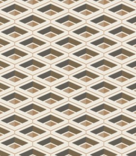 colección de papel pintado zambaiti parati geometrico marron y marron chocolate