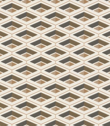 colección de papel pintado zambaiti parati geometrico marron y marron chocolate