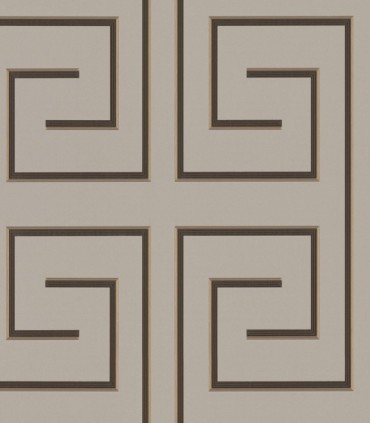 colección de papel pintado zambaiti parati geometrico marron y dorado