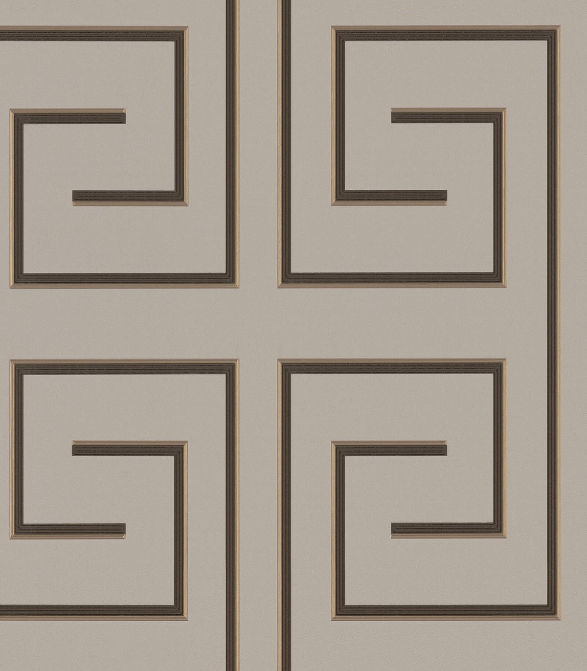 colección de papel pintado zambaiti parati geometrico marron y dorado