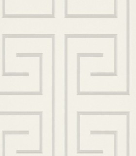 colección de papel pintado zambaiti parati geometrico blanco y plata