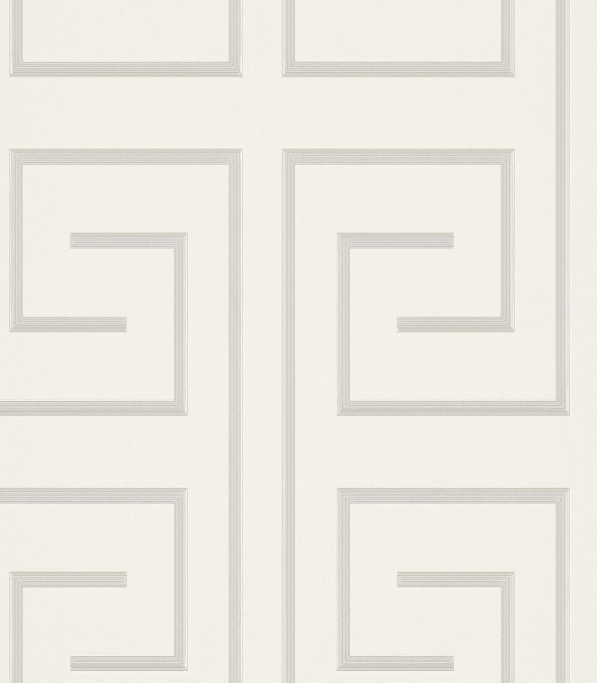 colección de papel pintado zambaiti parati geometrico blanco y plata