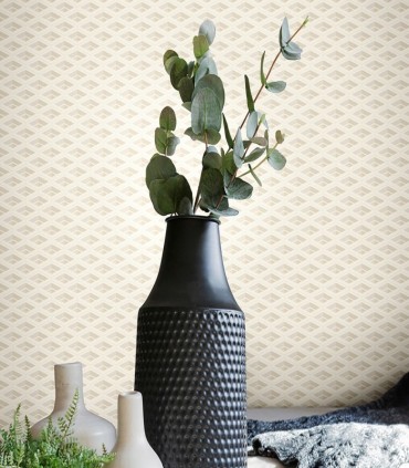 colección de papel pintado zambaiti parati geometrico blanco y gris