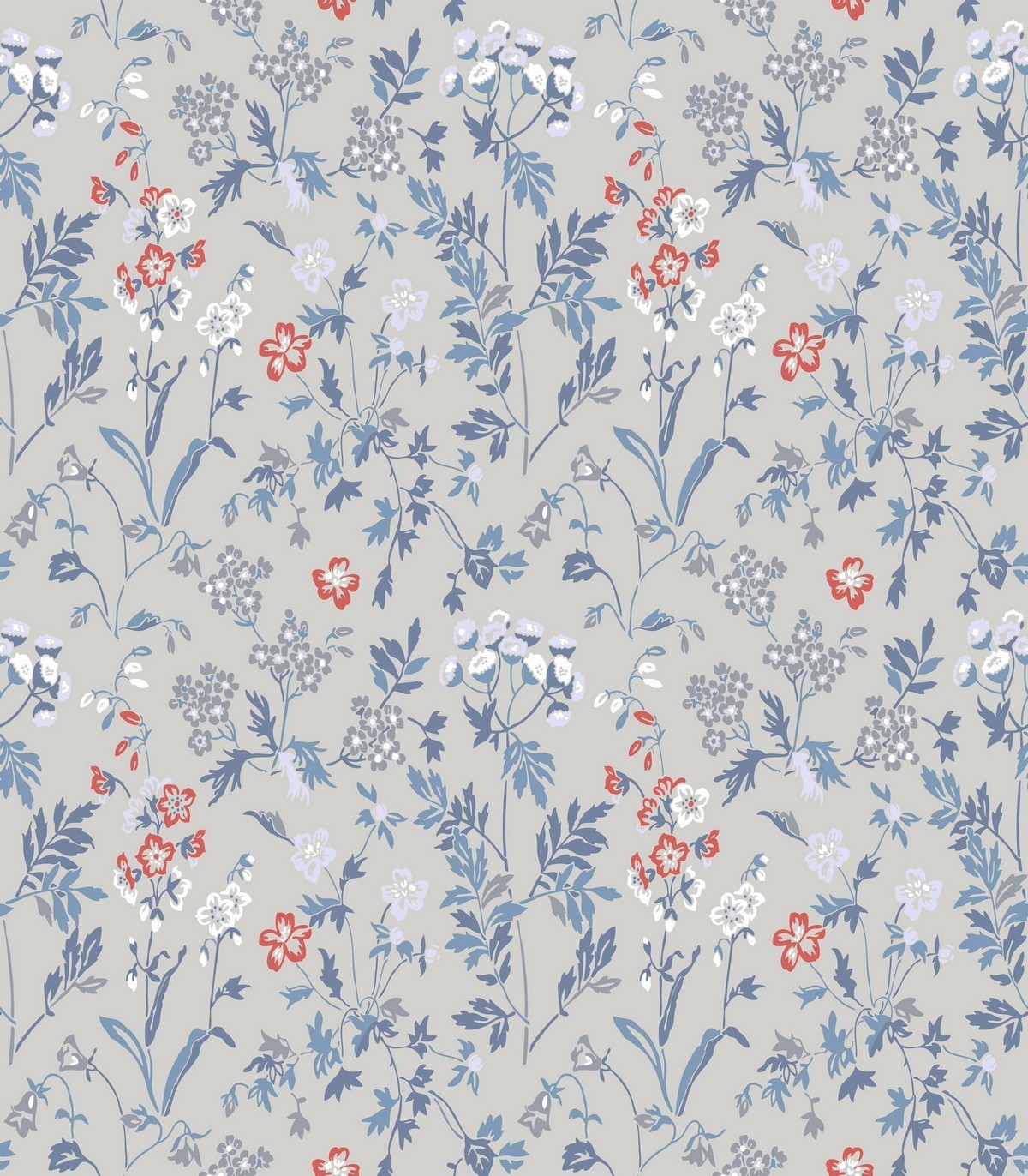 colección de papel pintafo de duro floral en mate marrón azul maya gris londres