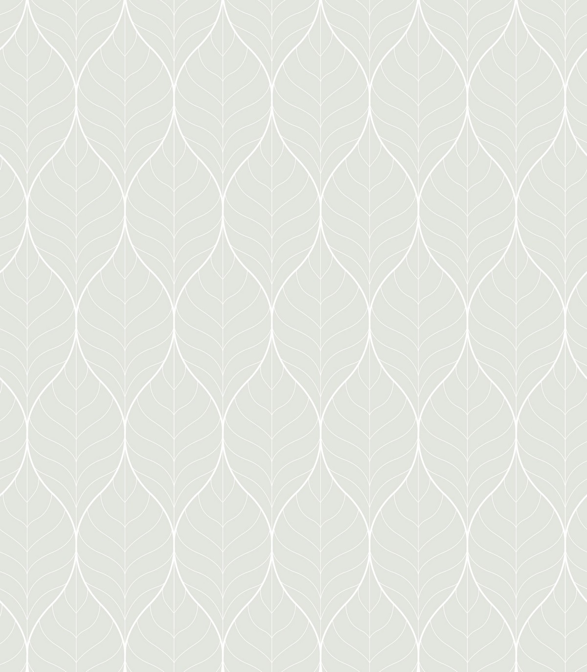colección de papel pintado duro geometrico en verde mate claro y blanco