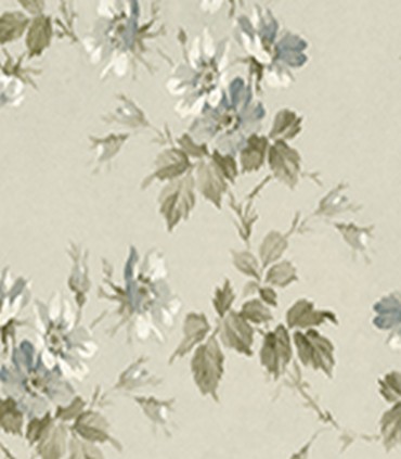 duro colección de papel pintado mural floral en verde claro gris claro blanco