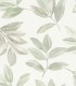 colección de papel pintado marburg  ecologico hojas verde claro gris  blanco marfil