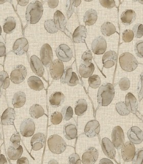 colección de papel pintado zambaiti parati hojas marron y gris claro metalizado fondo marrón