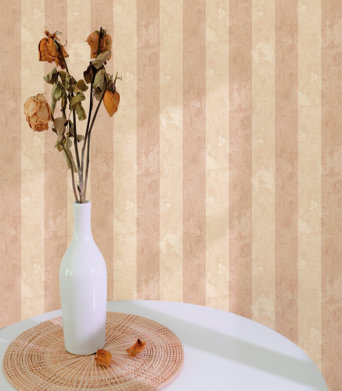 colección de papel pintado zambaiti parati rayas estuco Salmon