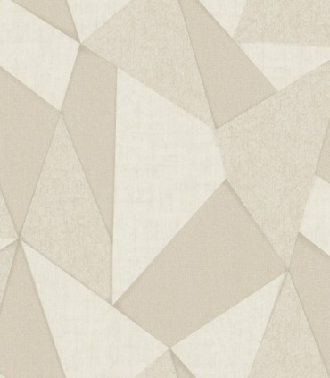 colección de papel pintado zambaiti parati geometrico beige claro y beige