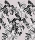 colección de papel pintado zambaiti parati mural hojas gris blanco negro fondo lila claro