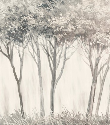 colección de papel pintado zambaiti parati mural arboles gris y gris claro