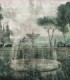 colección de papel pintado zambaiti parati mural jardin natura verde y gris azulado
