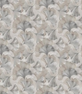 colección de papel pintado zambaiti parati mural hojas gris y gris claro