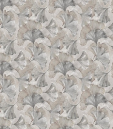 colección de papel pintado zambaiti parati mural hojas gris y gris claro