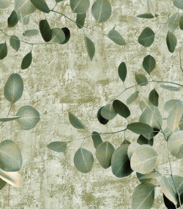 colección de papel pintado zambaiti parati mural hojas eucalipto verde