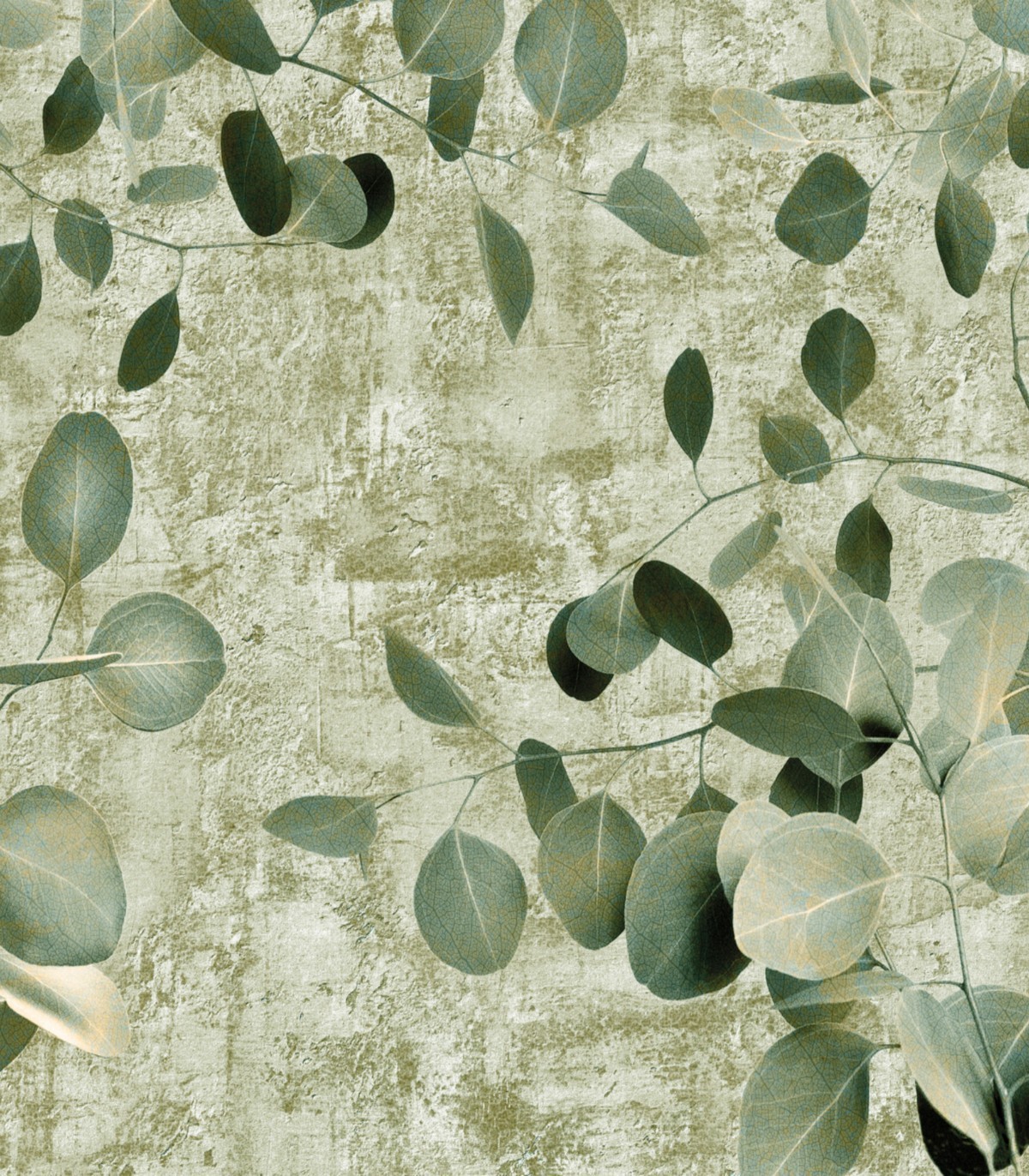 colección de papel pintado zambaiti parati mural hojas eucalipto verde