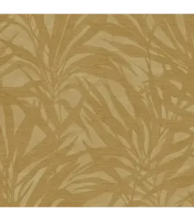 Zambaiti Parati Papel Pintado Hojas Alargadas Ocre