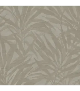 Papel pintado Zambaiti Parati hojas alargadas blanco chantilly vinílico