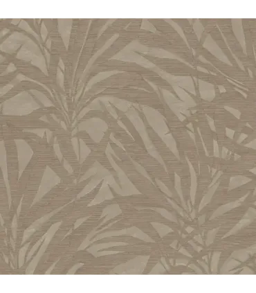 Papel pintado Zambaiti Parati hojas alargadas gris greige vinílico tnt