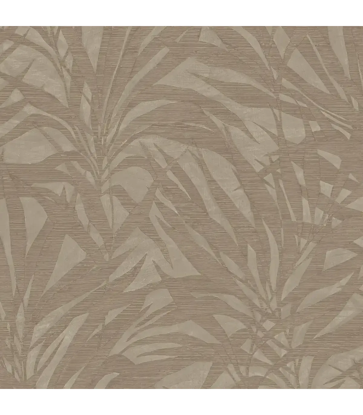 Papel pintado Zambaiti Parati hojas alargadas gris greige vinílico tnt