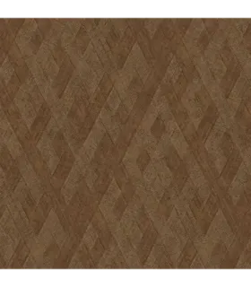 Papel pintado Zambaiti Parati rombos marrón tabaco | Empapelarte