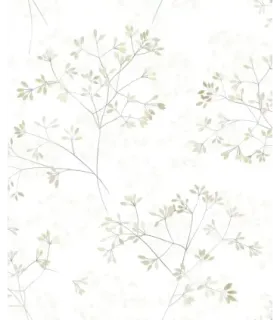 Papel pintado ramas finas y hojitas beige claro Catálogo Forest Empapelarte