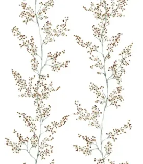 papel pintado ramas grises y flores avellana empapelarte
