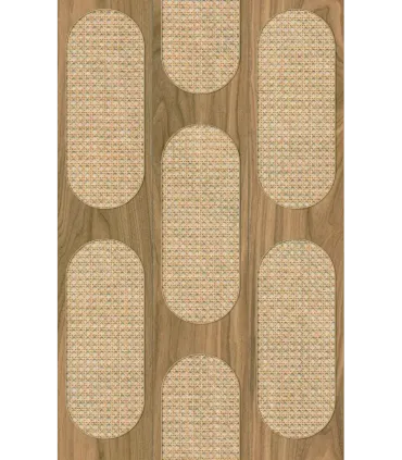 papel pintado gris efecto madera y cannage forest empapelarte