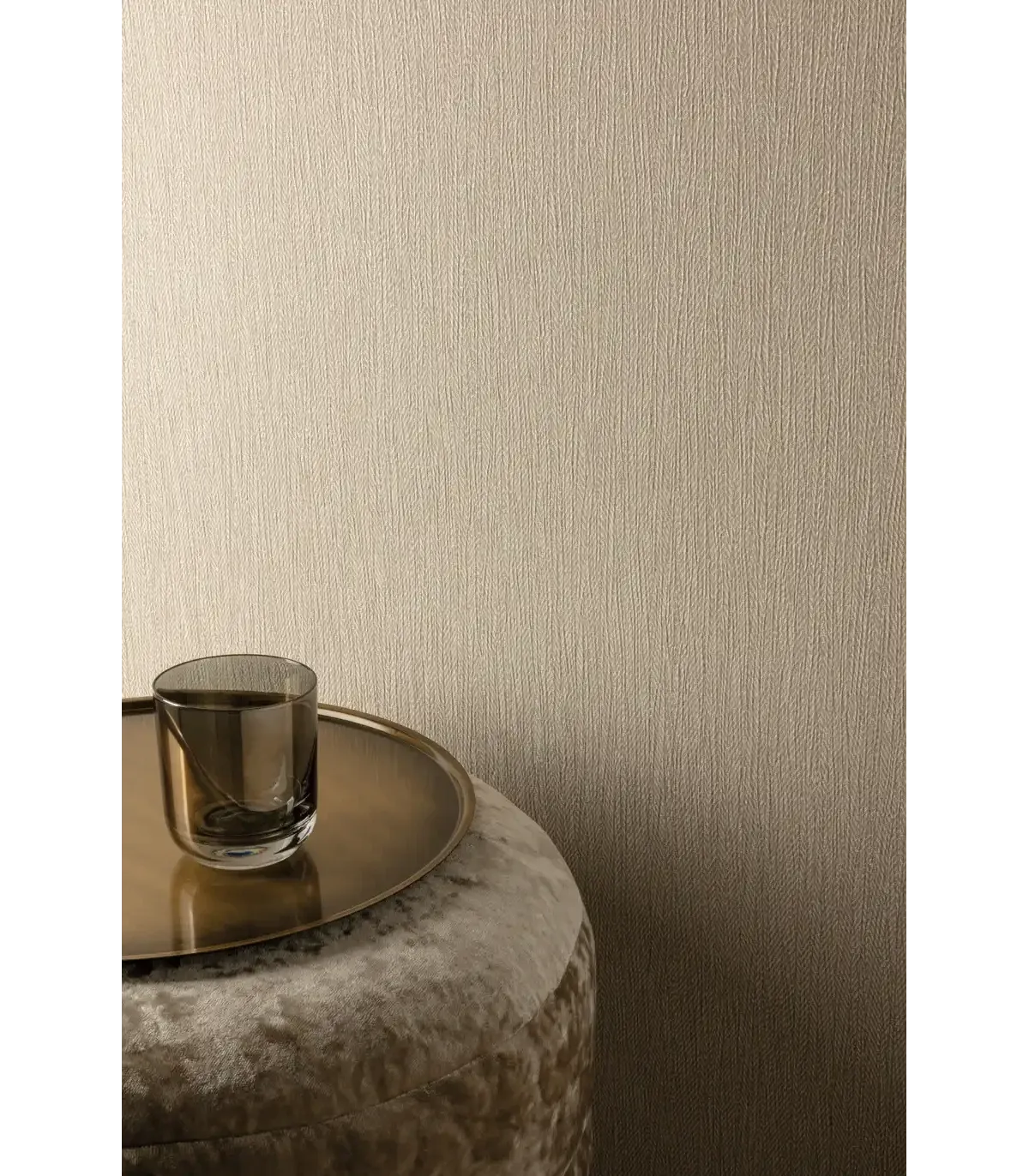 Papel pintado rayas taupe verticales colección Spring disponible en Empapelarte