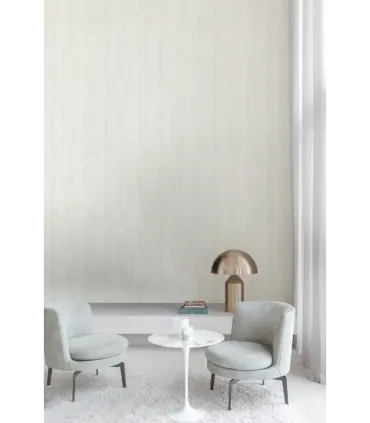 Papel pintado rayas blanco marfil verticales colección Spring en Empapelarte