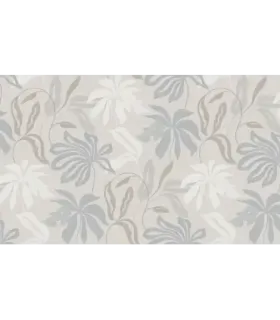 Papel pintado hojas grandes greige gris azulado taupe colección Spring Empapelarte