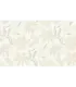 Papel pintado hojas grandes gris ceniza y camel fondo blanco colec Spring Empapelarte