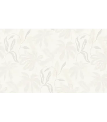 Papel pintado hojas grandes gris textura mate colección Spring Empapelarte