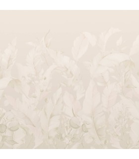 Panel digital hojas plataneras blanco chantilly | Empapelarte