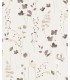 Papel pintado floral gris fondo blanco multifloral Forest Empapelarte